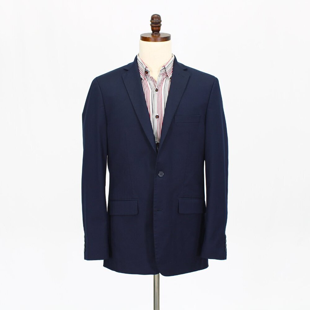 APT 9 42L Navy Solid 2-Button Sport Coat Blazer Jacket P308